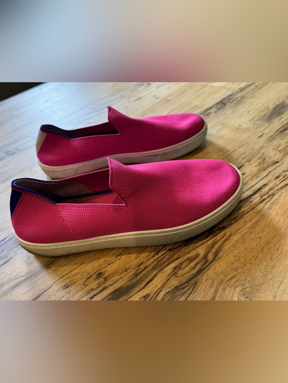Rothy's Hot Pink Slip-On Sneakers